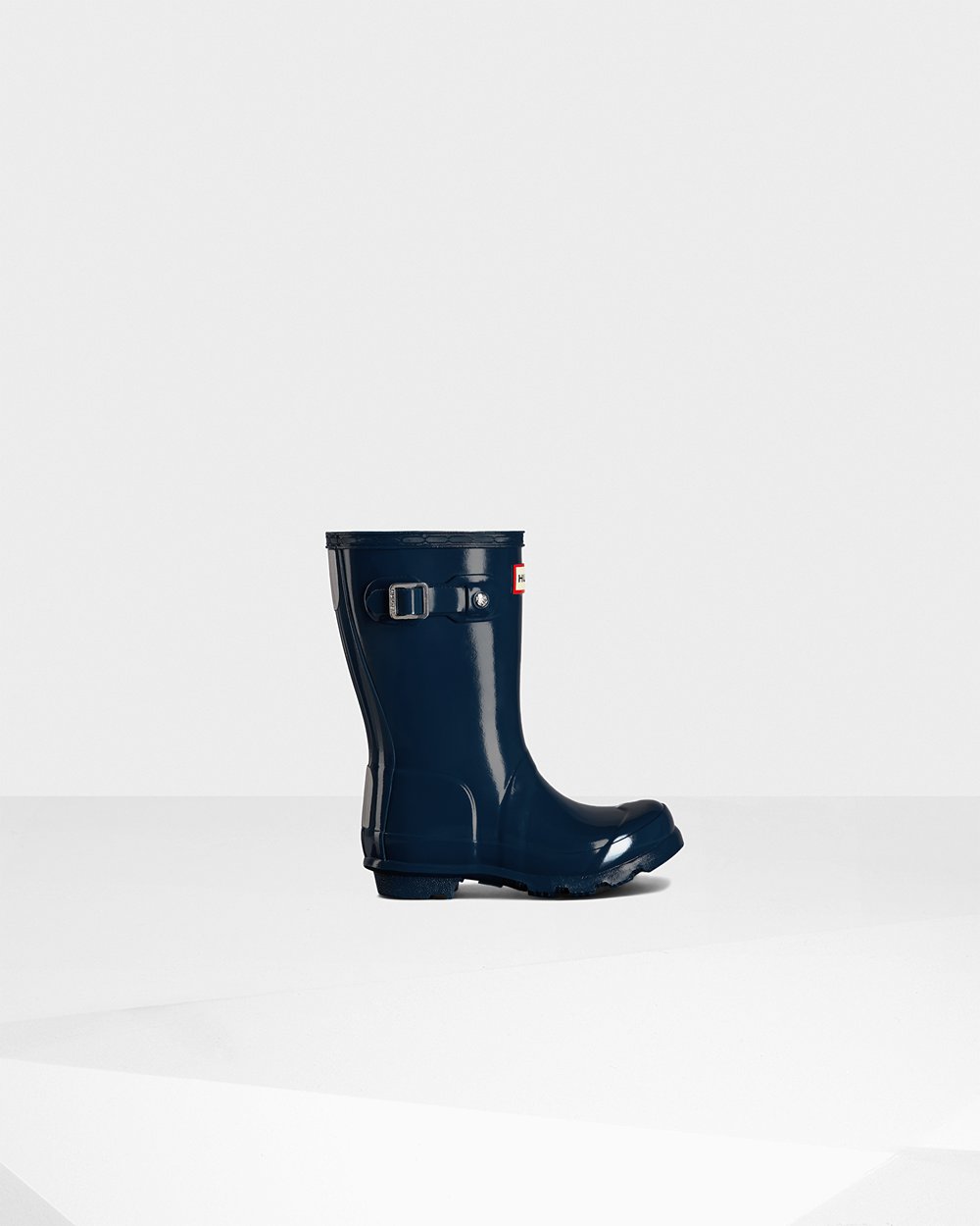 Hunter Original Little Gloss Rain Boots - Outlet Store Kids Navy - AKEBCM985